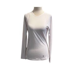 Mountain Hard Wear Womens Long Sleeve Performance Shirt SMALL Polyester White